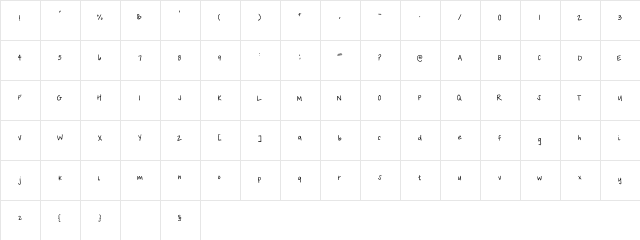 Aly Og 2 Regular  glyph index