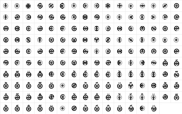 Nucleus BRK Normal  glyph index
