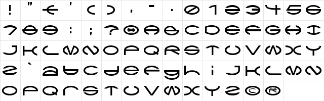 CType Regular  glyph index