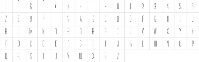 Diner-Regular Regular  glyph index