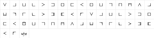 Nugsoth Regular  glyph index