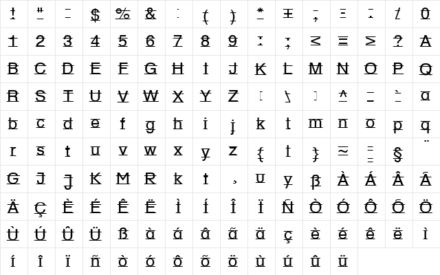 DR HH 2 Normal  glyph index