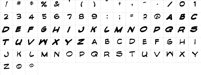 Edible Pet II Regular  glyph index
