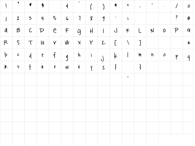 2Peas Spelling Bee Regular  glyph index