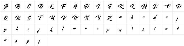 Antagonist FREE Regular  glyph index