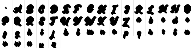 Copacetic-Extrude Regular  glyph index