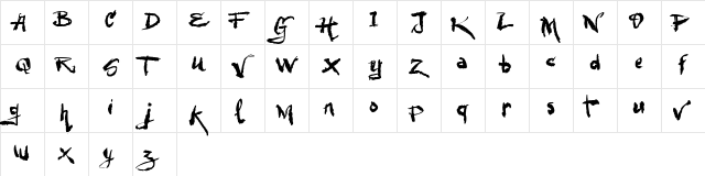 VTKS Urbanizart Regular  glyph index