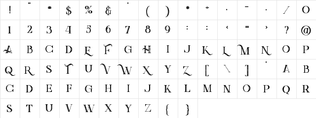 Green light bold inline grunge Regular  glyph index