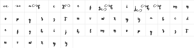 BeliveD Regular  glyph index