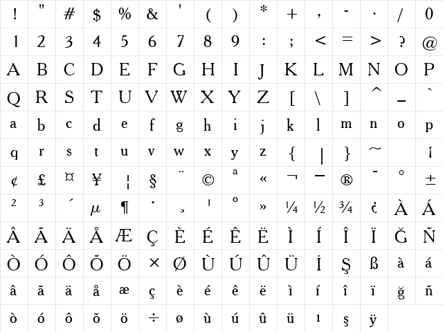 00816 Regular  glyph index