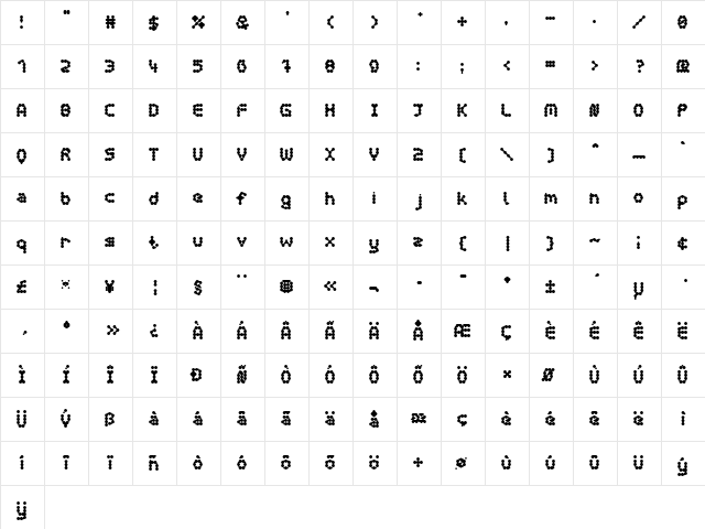 curly lava bubble Bold  glyph index