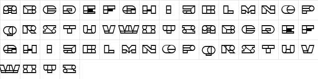 Imbecile Hollow Heavy  glyph index