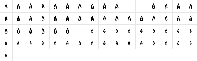 efBURNER Regular  glyph index