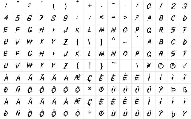 FZ UNIQUE 19 SPIKED Normal  glyph index