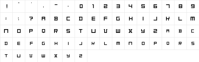 DeStyle Regular  glyph index
