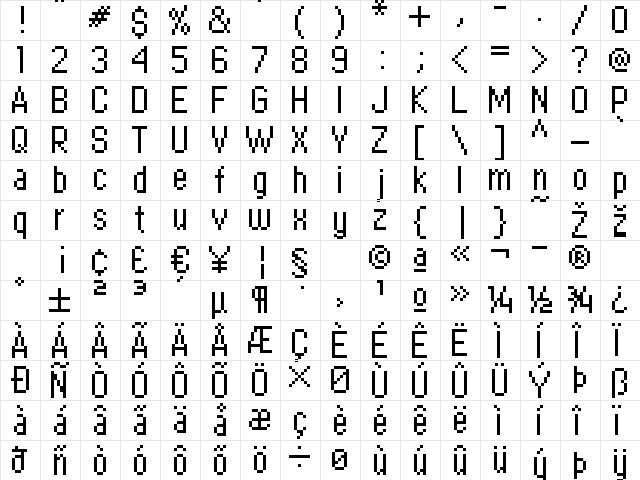 copy 09_55 Regular  glyph index