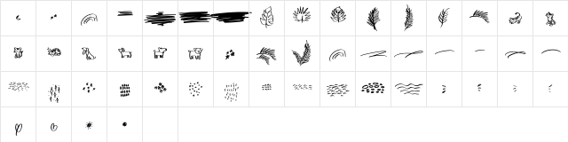 South Dreamers Extra Regular  glyph index