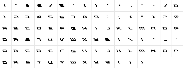 Alexis Leftalic Leftalic  glyph index