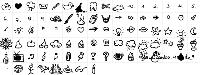 BulletMix Regular  glyph index