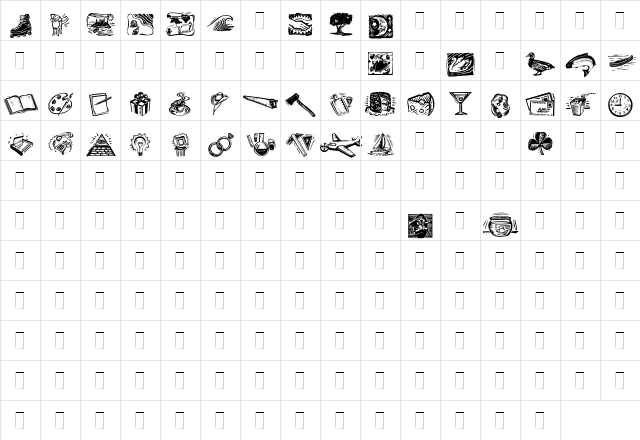 DF Organics Two Regular  glyph index