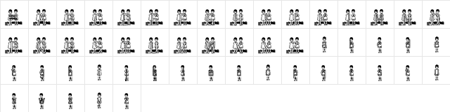 JNK KIDZ Regular  glyph index