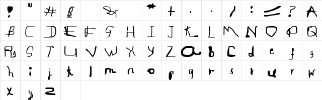 Gregorio Normal  glyph index