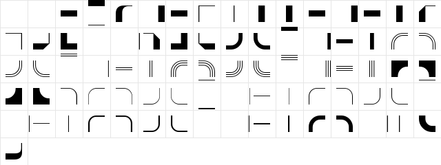 BorderPi 1515 9 Regular  glyph index