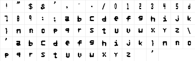 NoRefunds Regular  glyph index