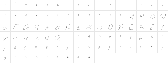 Hartford Regular  glyph index