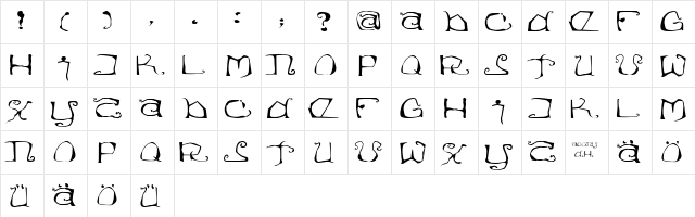 Eisregen Regular  glyph index