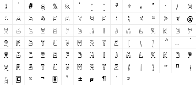a_ConceptoTitulLdBkSh Regular  glyph index