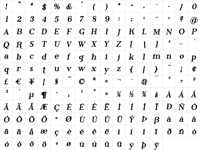 Phosphorus Tribromide Regular  glyph index