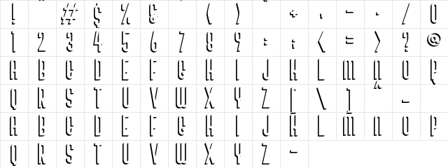 Bivoac Shadow Demo Shadow  glyph index