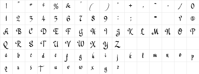 AL Playbook Regular  glyph index