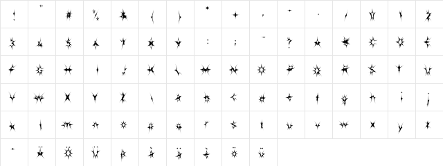 F2FShpeetz LT Std Regular  glyph index