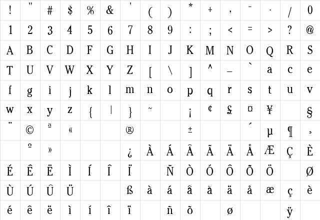 Nobody's Fault 7 Regular  glyph index