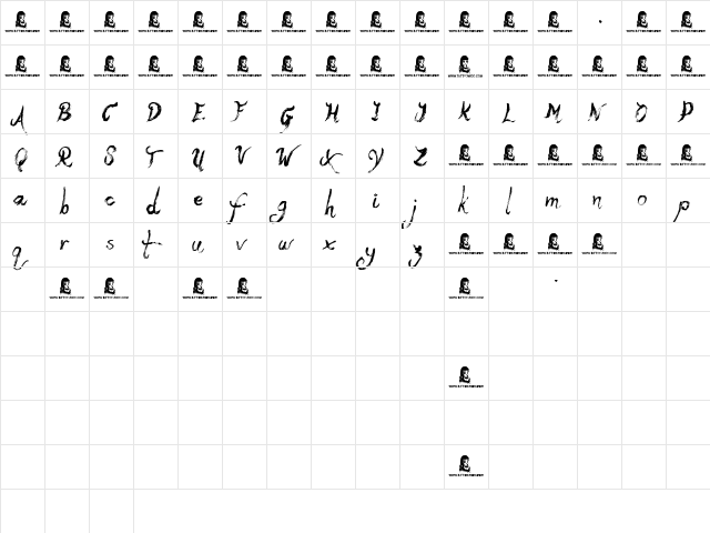 Yeti Fety Regular  glyph index