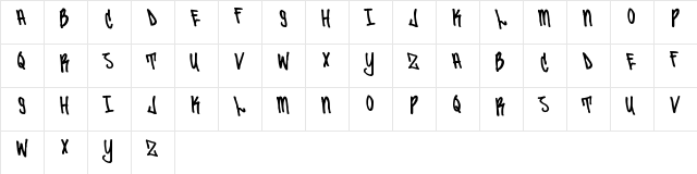 Ne Regular  glyph index