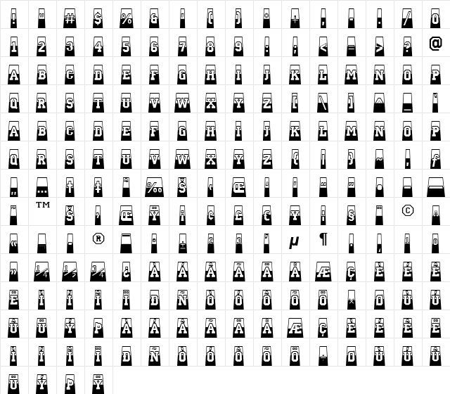 a_CampusCmB&WPrsp Bold  glyph index