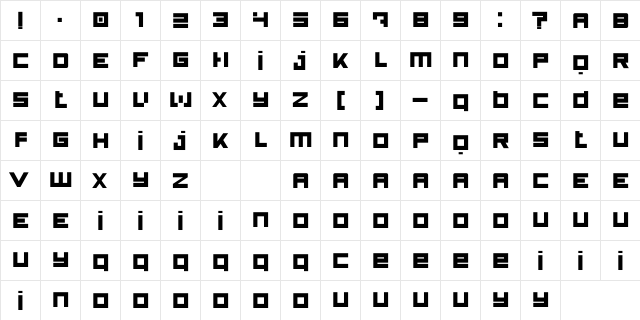 Qube Bold Bold  glyph index