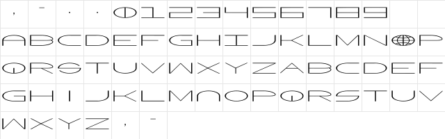 WorldNet Regular  glyph index