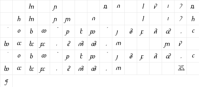 DS_Sinenya Regular  glyph index