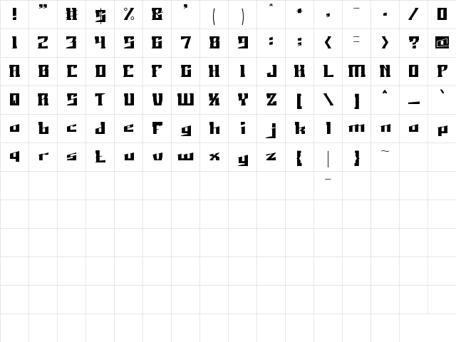 Just Do Right Regular  glyph index