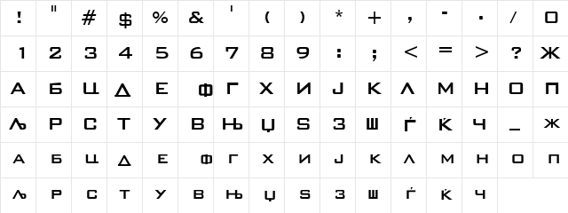 X_BankGothicBT Medium  glyph index