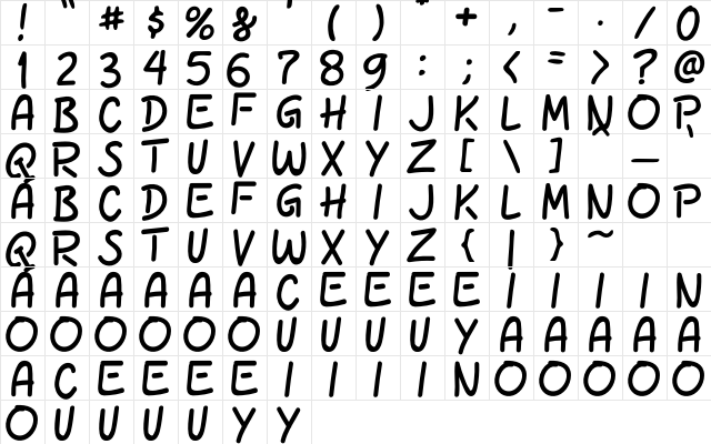 BLACK DRINK Regular  glyph index