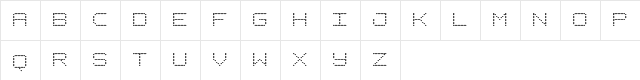 Lightzone Regular  glyph index
