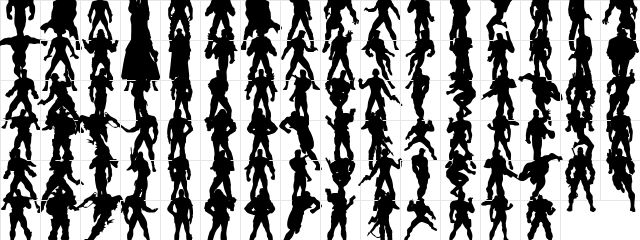 Action Men Regular  glyph index