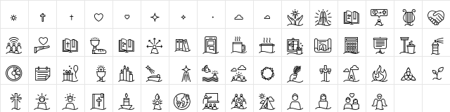 Liturgica Semibold  glyph index