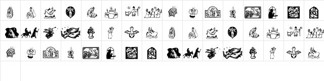 KR Christmas Dings 2004 Four Regular  glyph index