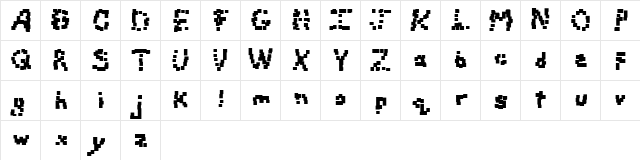 Luftwanker Regular  glyph index